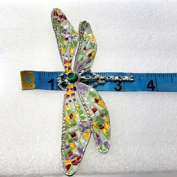Statement Colorful Dragonfly Brooch Pin - Picture 8 of 16